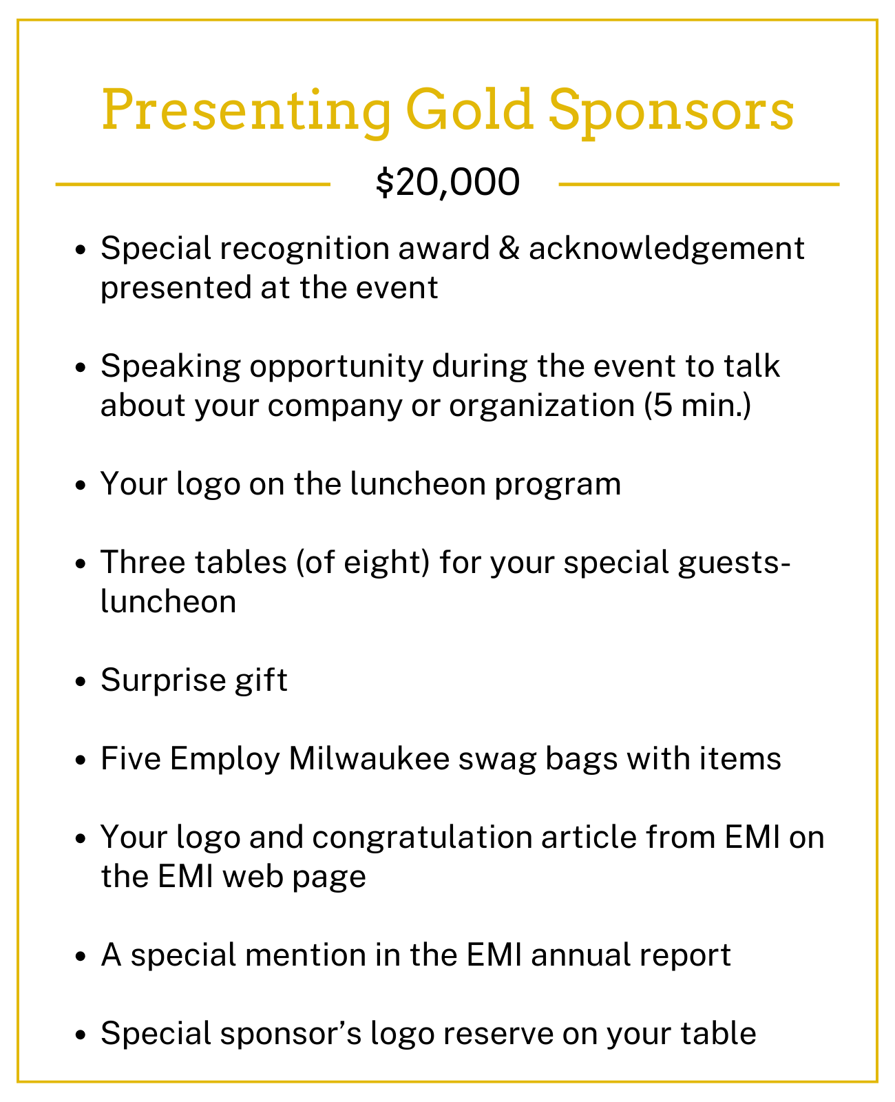 Presenting Gold Sponsors
